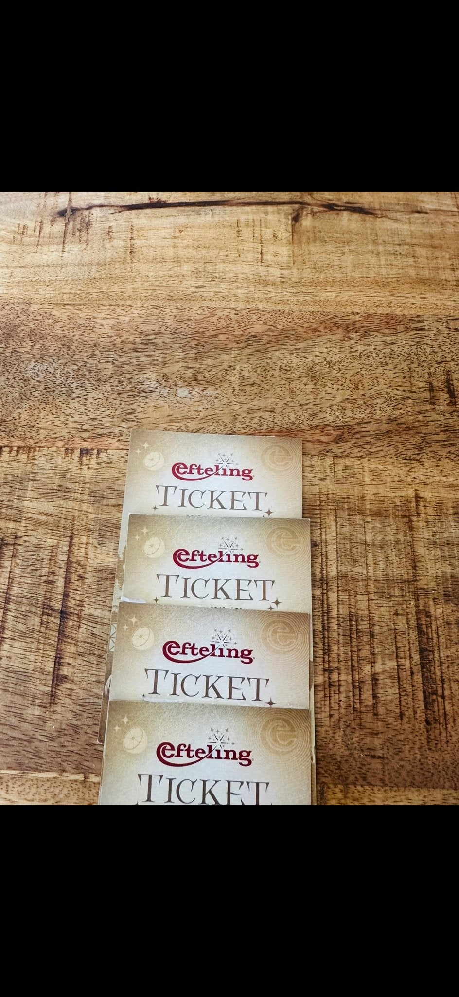 Efteling Tickets, Tickets en Kaartjes
