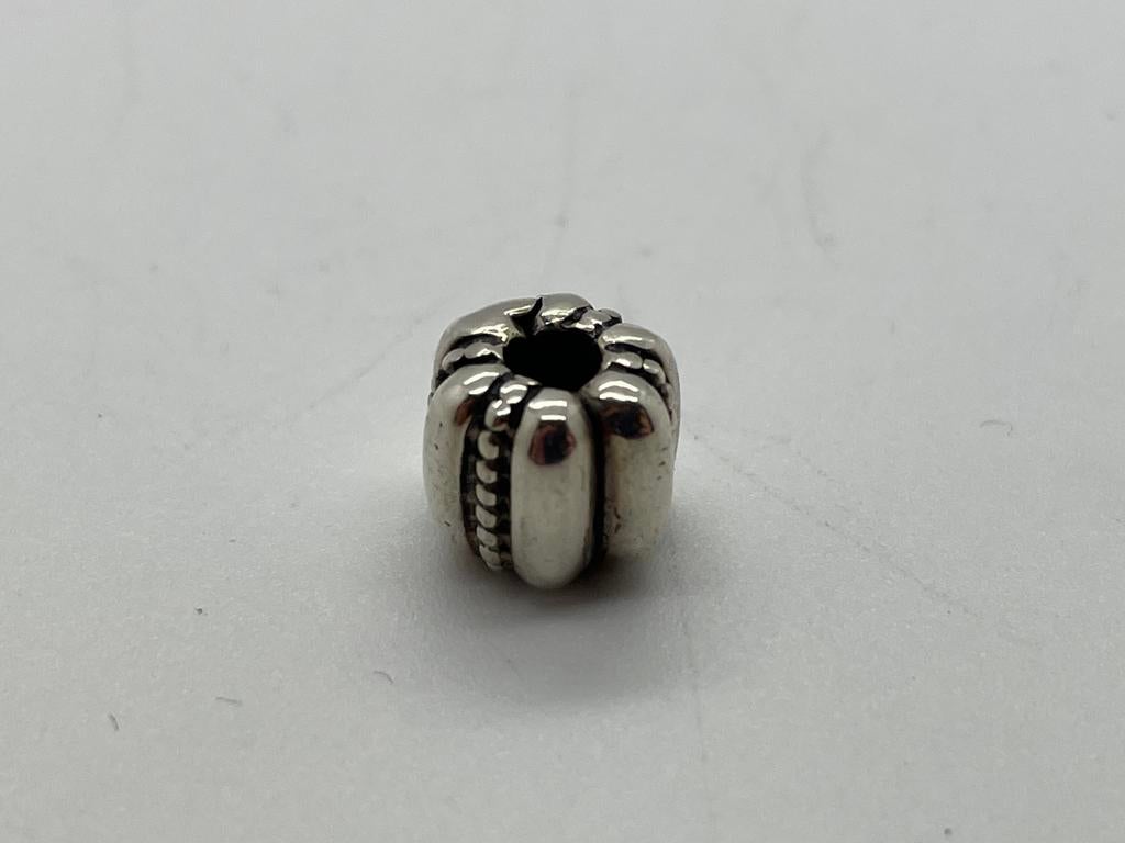 D356 Pandora zilveren stopper bedel, Pandora, Ophalen of Verzenden, X, Zilver