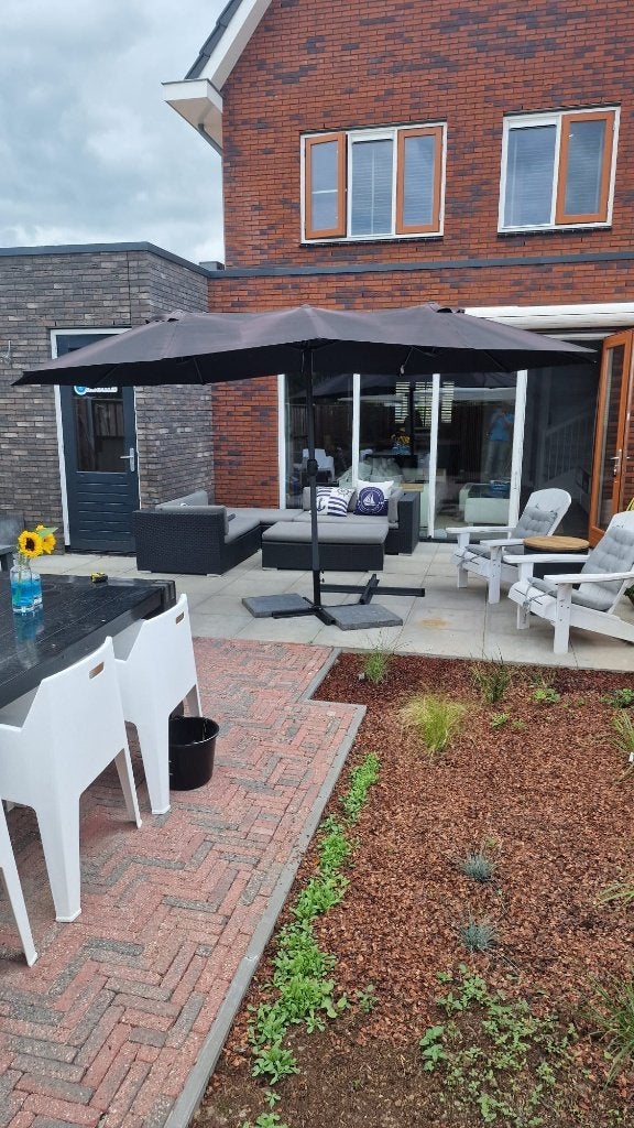 2 stuks: parasol ovaal 420cm x 270cm  Atraciet, Ophalen, Gebruikt, Overige typen, Meer dan 4 meter