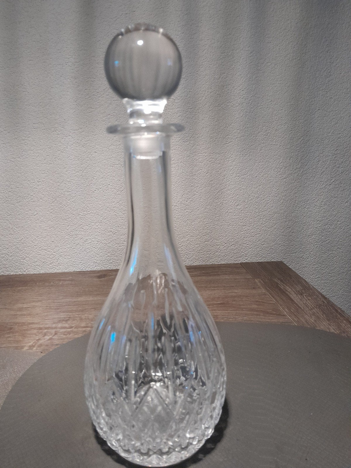 Kristallen karaf met stop, geslepen glas, Ophalen of Verzenden