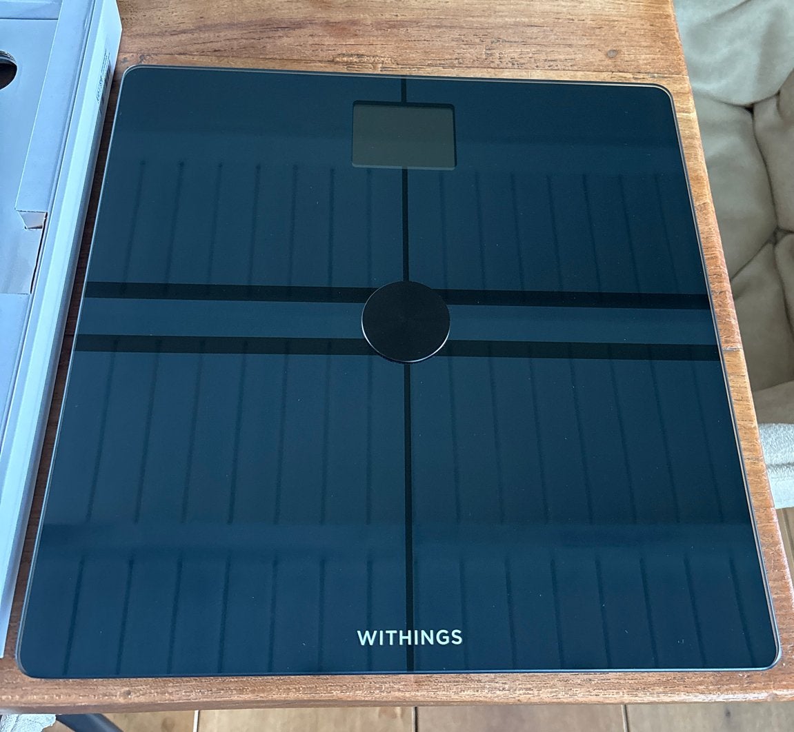 Withings Body Comp Smart Weegschaal, Witgoed en Apparatuur, Weegschalen, Zo goed als nieuw, Digitaal, Personenweegschaal, Fijner dan 1 gram