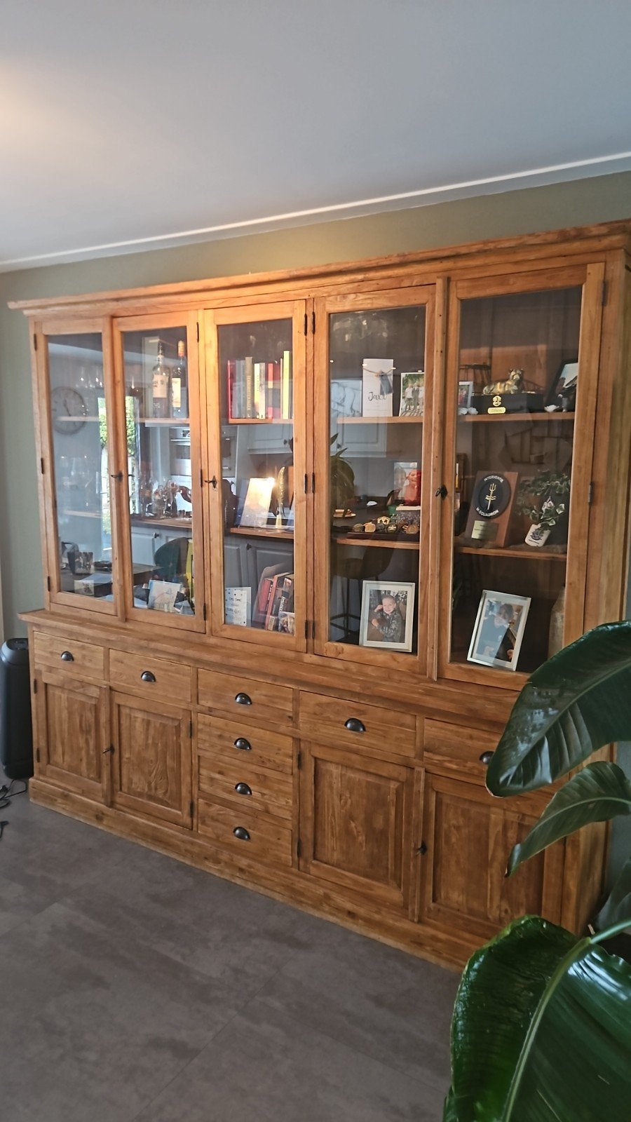 teak houten buffet kast, Ophalen, Gebruikt, 200 cm of meer, Teakhout