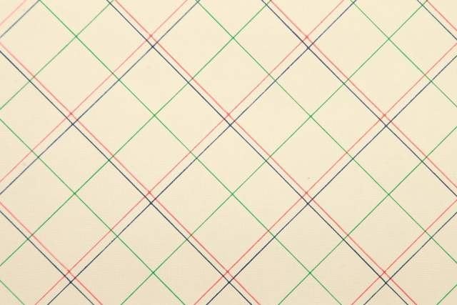 12485 Vintage 80s ruitjes behang  in rood blauw swiet, Ophalen of Verzenden, Groen
