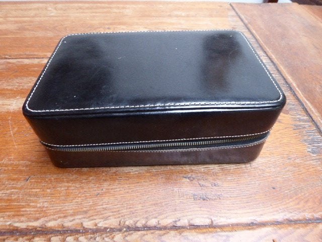 Mooie, antieke necessaire, reis toiletset, Ophalen of Verzenden