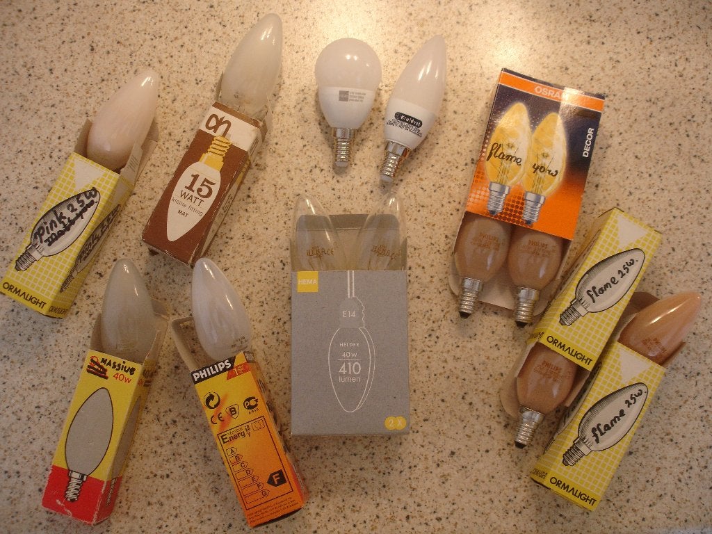Diverse gloeilampjes, 12 stuks, kaars- & ledlampjes, E14!, Gloeilamp, Overige lichtkleuren, Nieuw, E27 (groot)