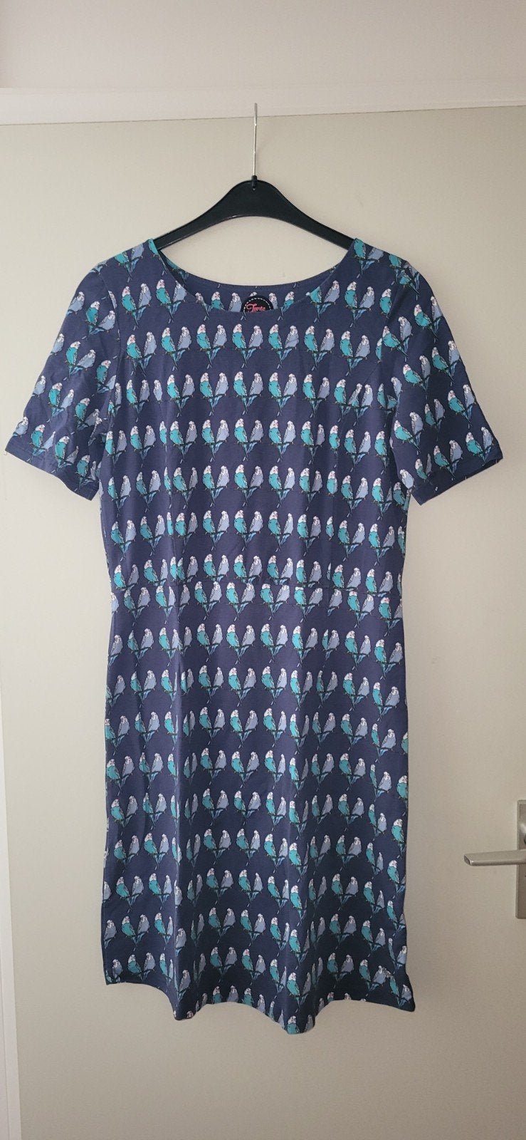 Tante Betsy parkietenjurk xl, Kleding | Dames, Ophalen of Verzenden, Maat 46/48 (XL) of groter, Blauw, Knielengte