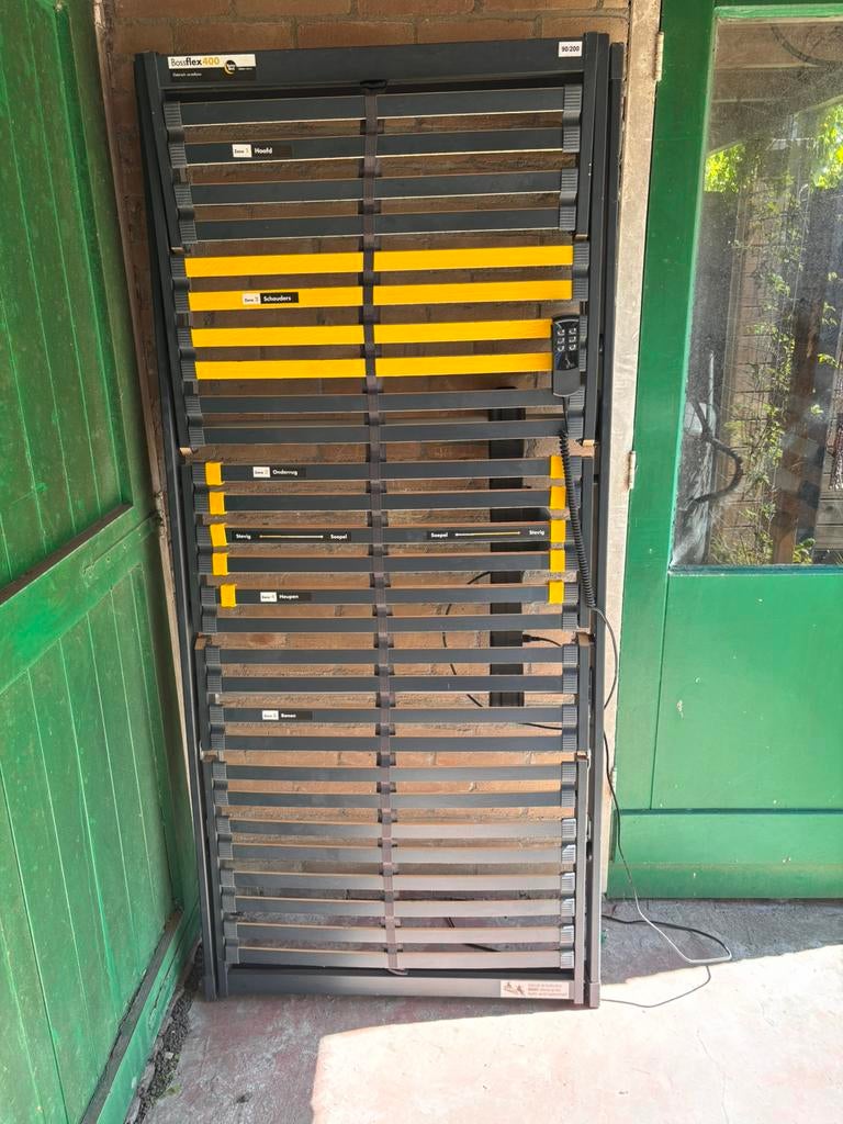 Beterbed bossflex 400 - elektrische lattenbodem (90x200), Ophalen, Gebruikt, 90 cm, Eenpersoons