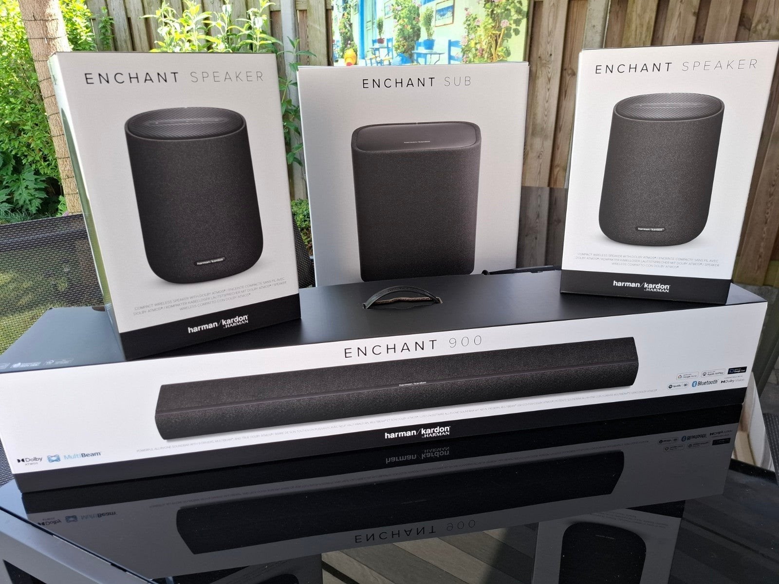 Harman Kardon Enchant 900 set + Subwoofer + 2x Speaker, 70 watt of meer, Nieuw, Overige spelers, Ophalen