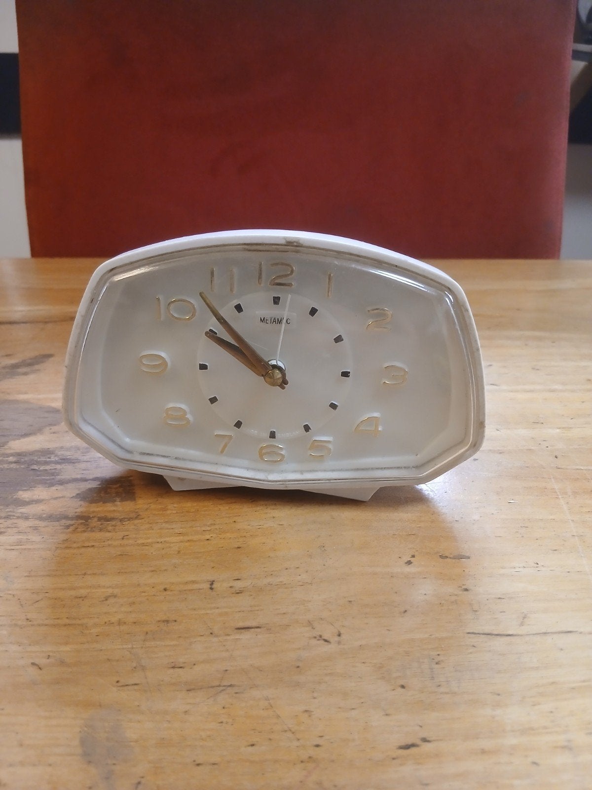Vintage Metamec wekker - Made in England - Snoer ontbreekt, Ophalen of Verzenden