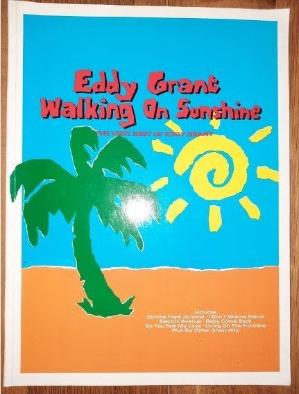 Piano,vocal,guitar: Eddy Grant-Walking On Sunshine-12 songs!, Gebruikt, Overige genres, Gitaar, Ophalen of Verzenden