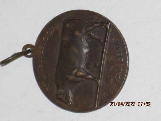 rundvlees medaille belgie 1963 doorsnede 4,5 cm (386), Postzegels en Munten, Penningen en Medailles, Ophalen of Verzenden, Overige materialen