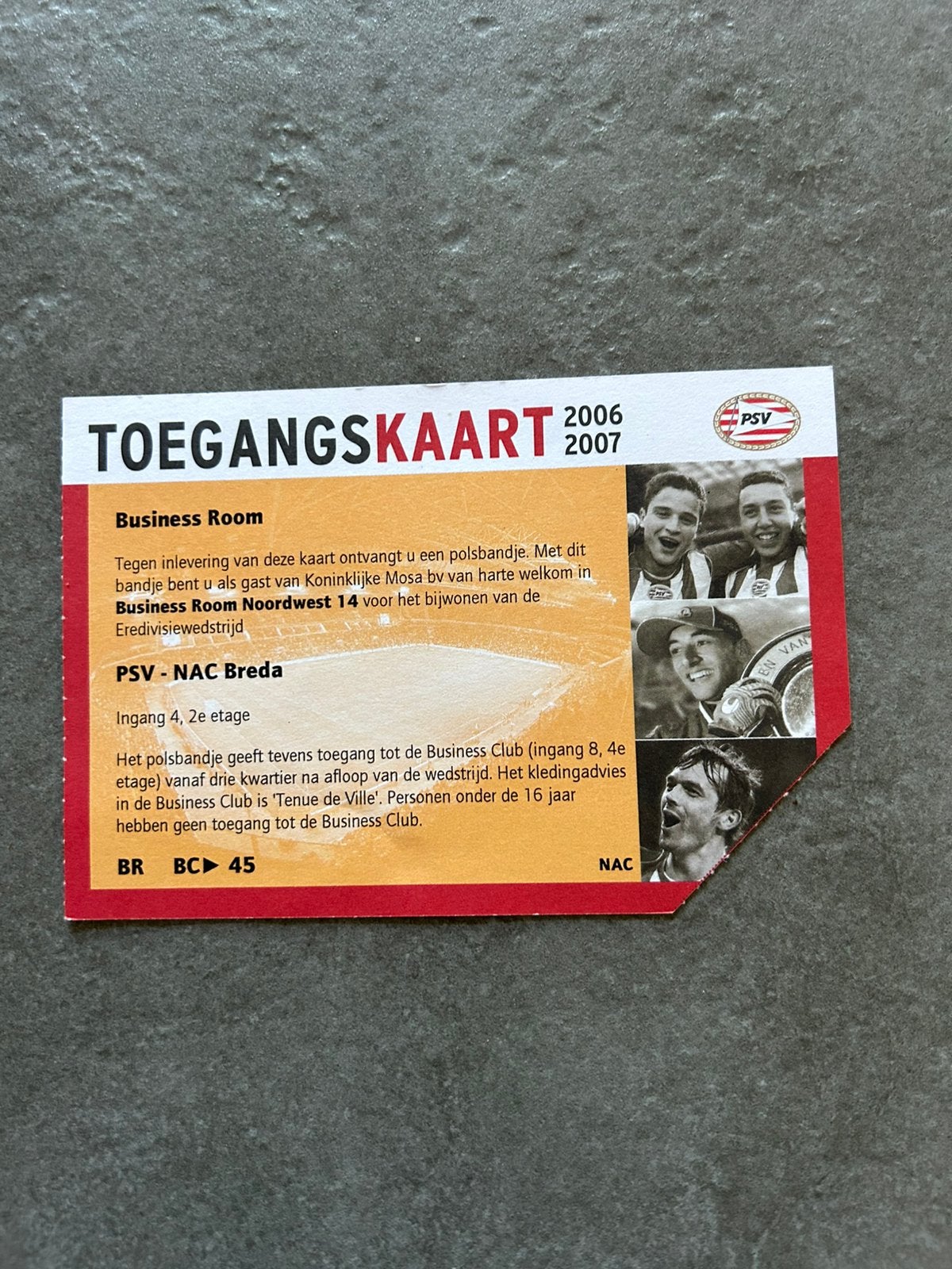 PSV - NAC toegangskaart, Ophalen of Verzenden, PSV, Overige typen