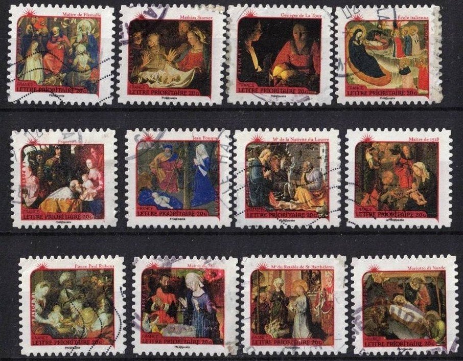 Frankrijk, serie "kerst" 2011-31, Postzegels en Munten, Verzenden, Gestempeld