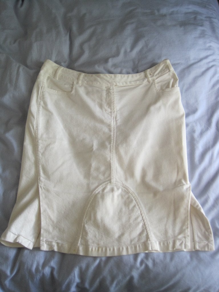 163 - Erny van Reijmersdal Crèmekleurige Rok Maat 46, Verzenden, Beige, Maat 46/48 (XL) of groter, Zo goed als nieuw
