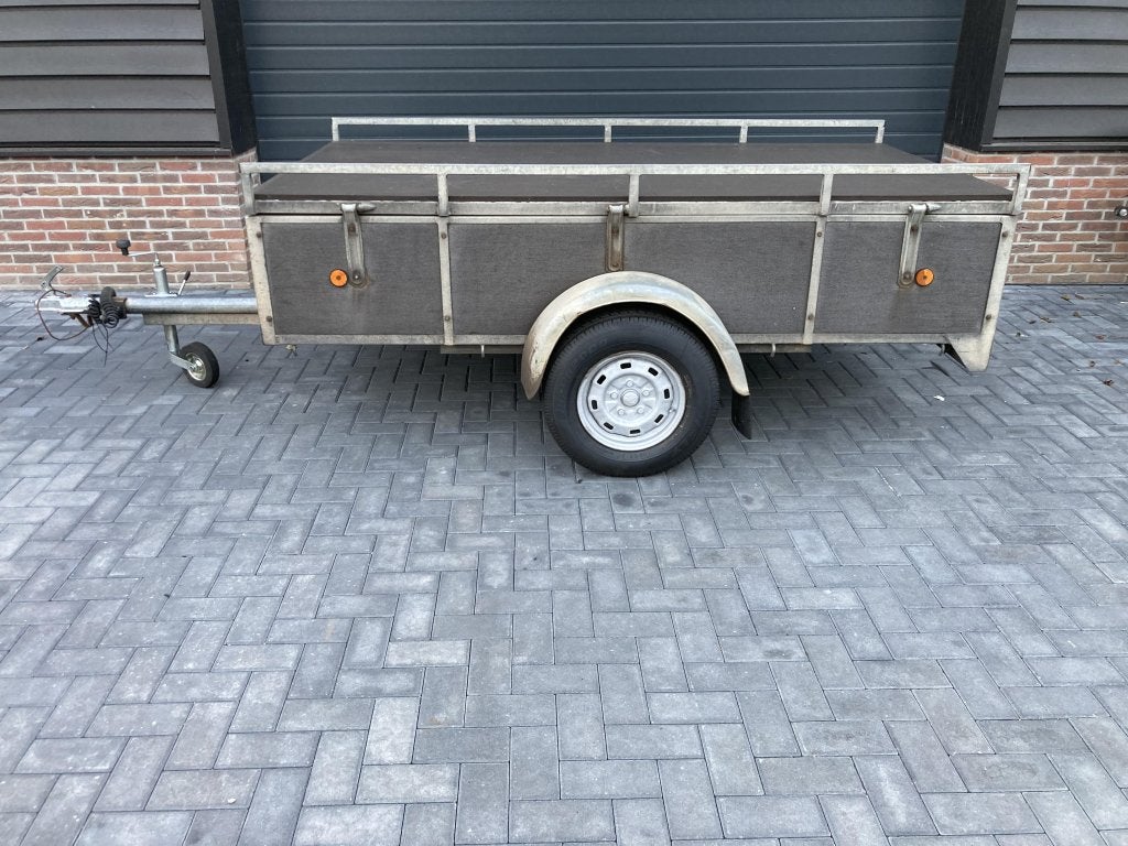Bagagewagen aanhanger aanhangwagen enkelasser gesloten, Auto diversen, Aanhangers en Bagagewagens, Gebruikt