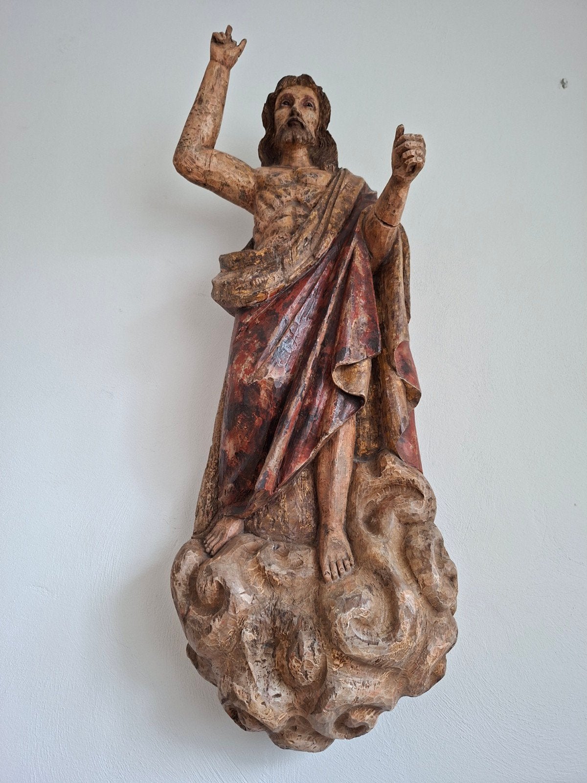 houten heilige beeld, Antiek en Kunst, Ophalen