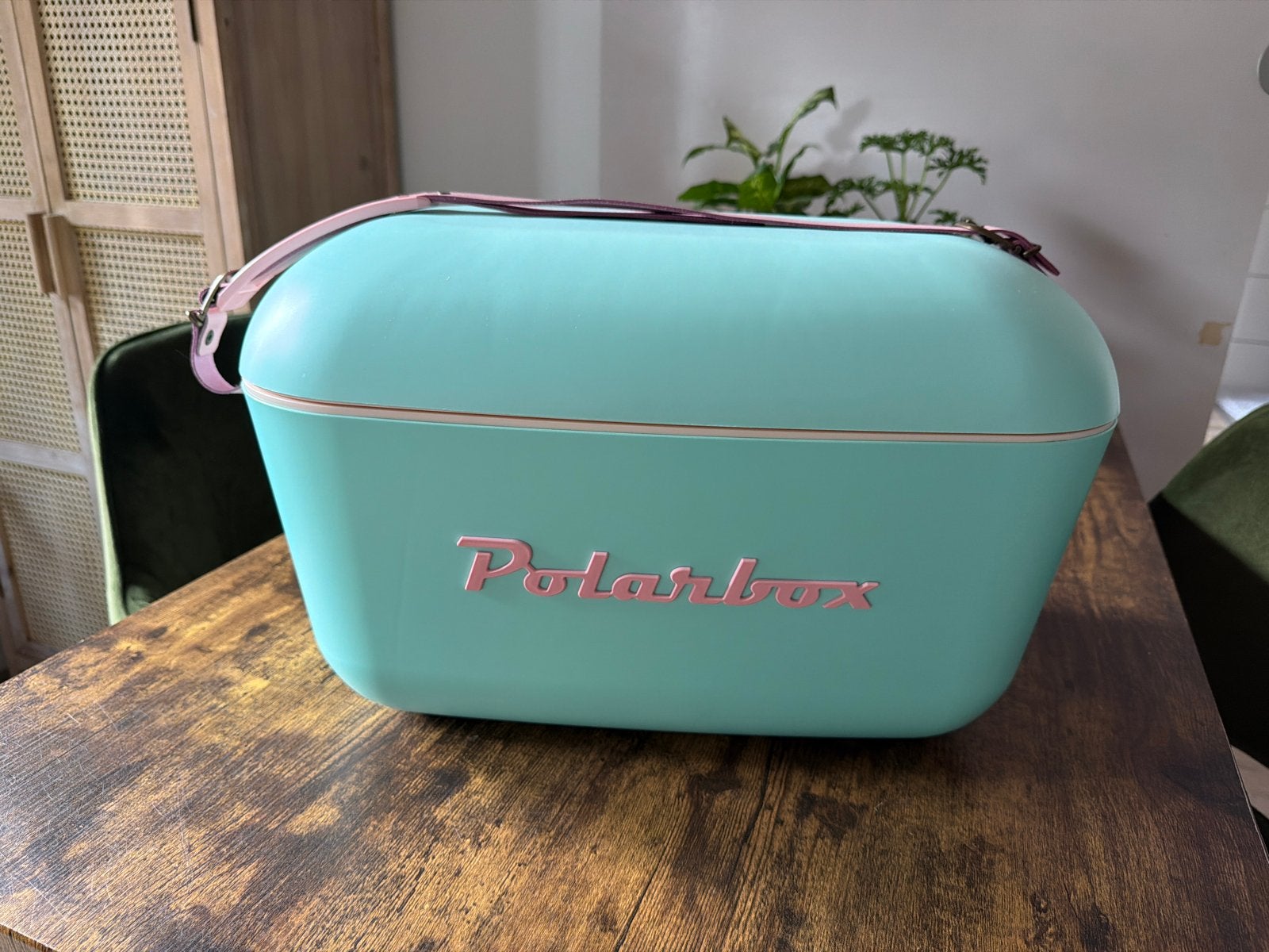 Polarbox koelbox in nieuwstaat - Mintgroen/Roze, Caravans en Kamperen, Ophalen, Nieuw, Koelbox, Koelelement