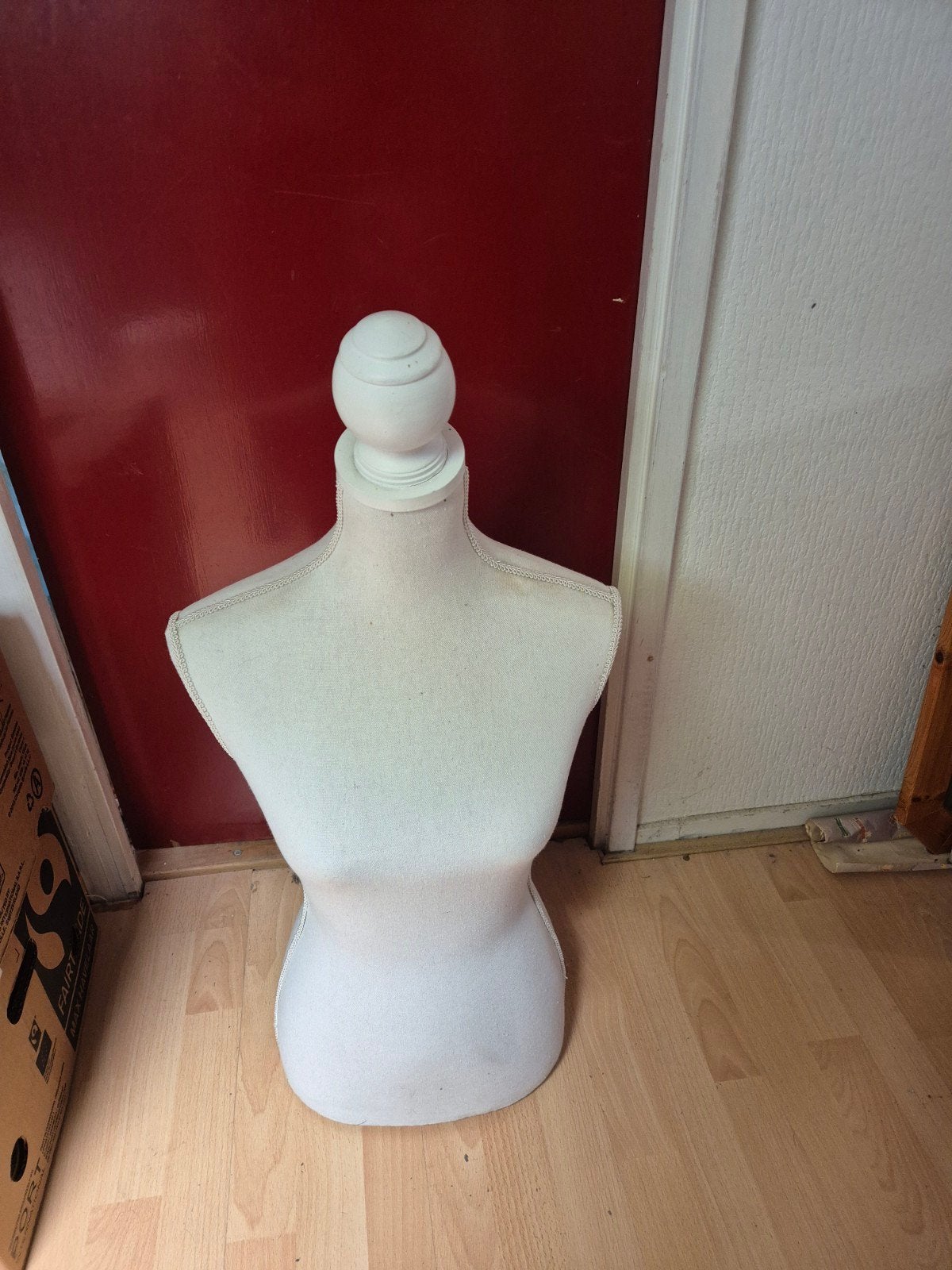 Vintage Dames Buste / Paspop Torso (Met Houten Knop), Ophalen, Gebruikt, Paspop