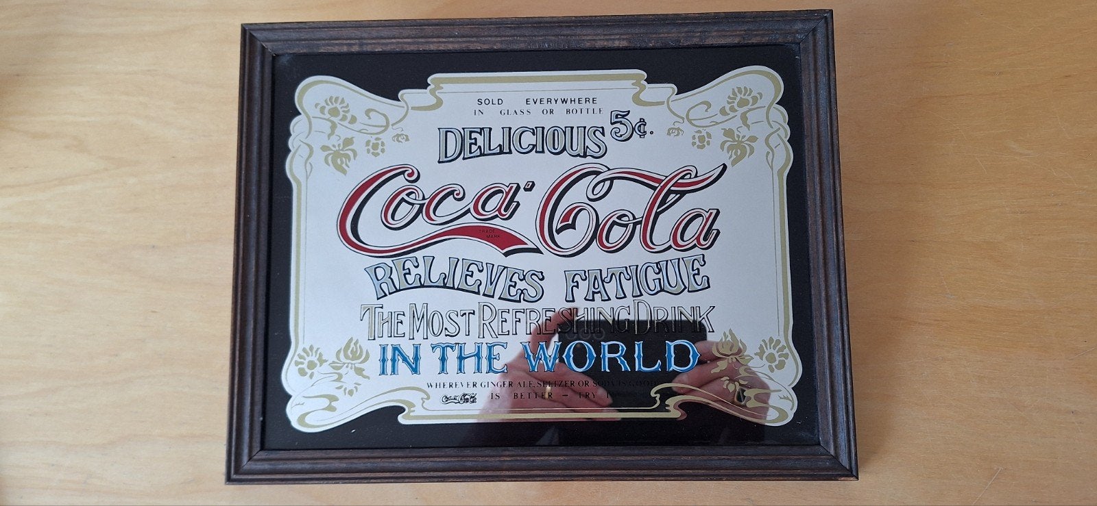 Coca-Cola spiegel, Minder dan 50 cm, Ophalen of Verzenden, Zo goed als nieuw, Minder dan 100 cm