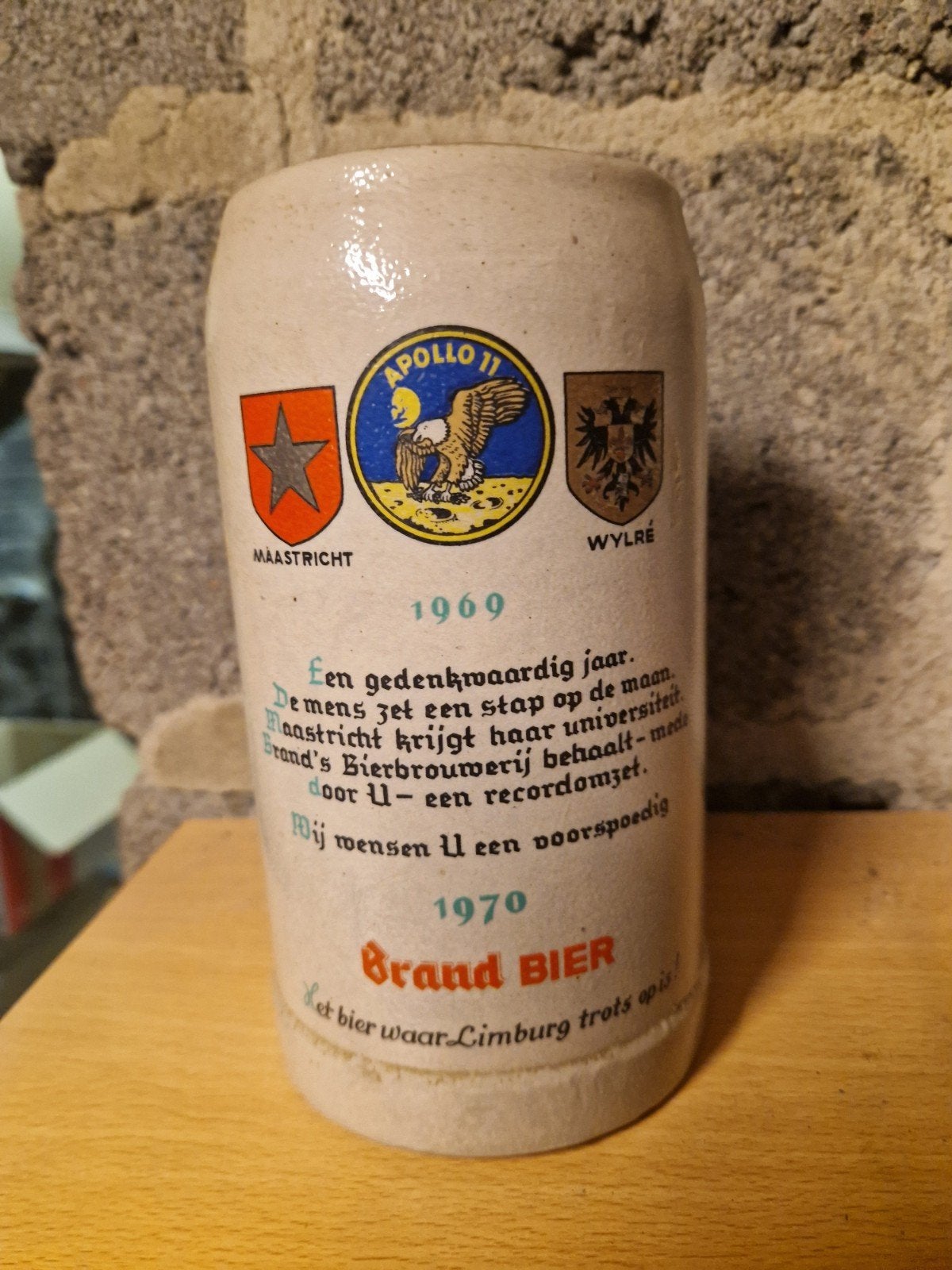 Vintage Brand Bier Pul 1969-1970 - Apollo 11 & Maastricht, Ophalen