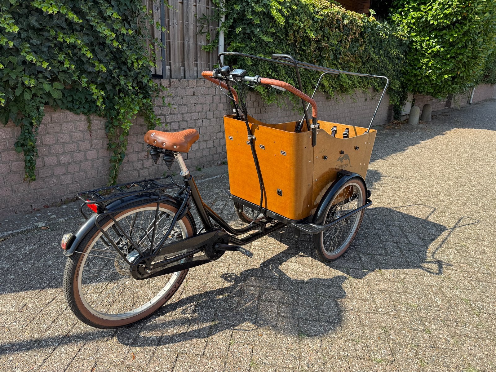 Cangoo bakfiets met middenmotor, 4 kinderen of meer, Gebruikt, Elektrisch, Schijfrem