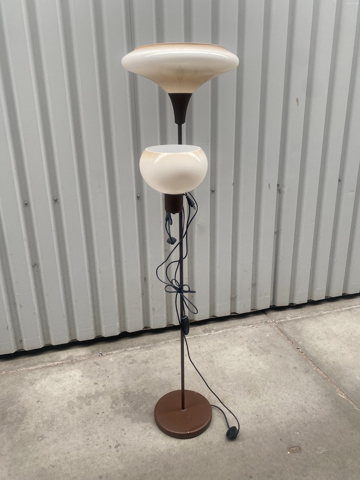 Dijkstra staande lamp met drie standen schakelaar, Huis en Inrichting, Lampen | Vloerlampen, Ophalen, Gebruikt, 70 Design, Metaal