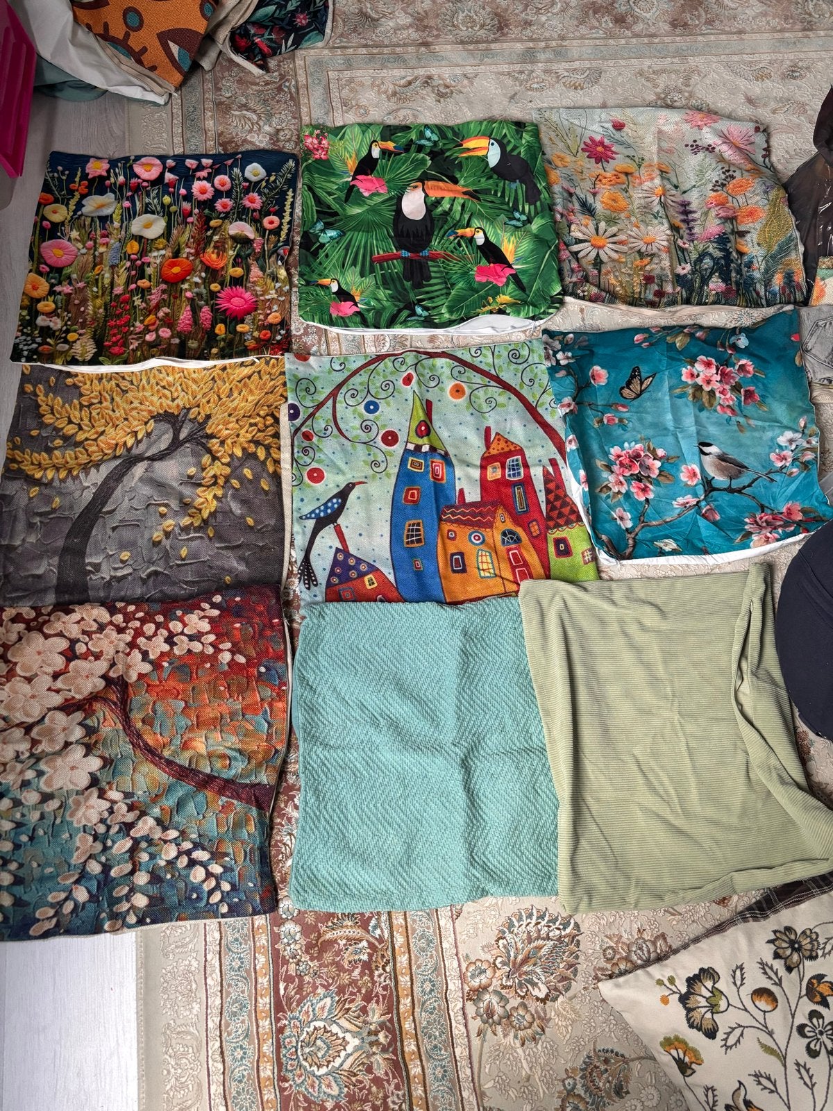 Diverse sierkussens met unieke prints, Ophalen, Overige merken, Gebruikt, Meerkleurig