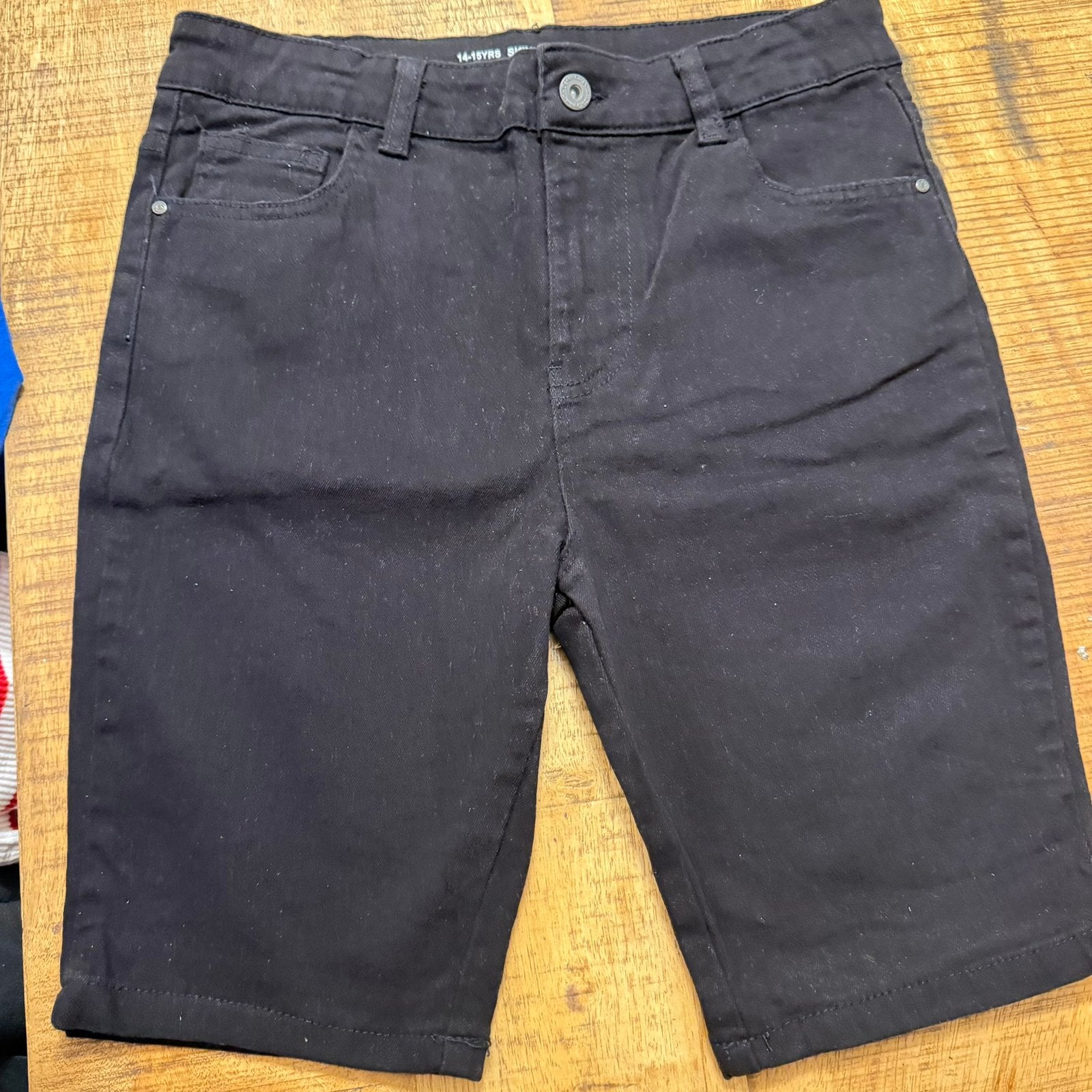 Zwarte Skinny Denim Korte Broek 14-15 jaar (170CM), Ophalen of Verzenden, Nieuw, Jongen, Broek