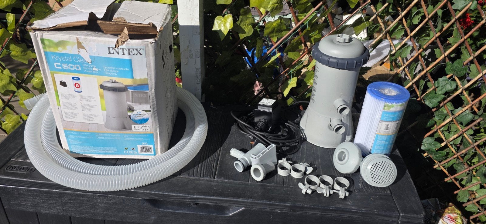 Intex Krystal Clear C600 Zwembadpomp met filter, Ophalen of Verzenden, Zo goed als nieuw, Zwembadpomp