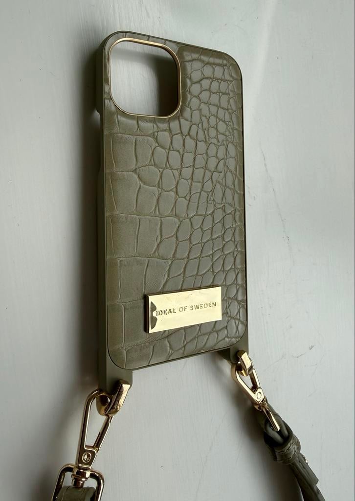 Ideal of Sweden sage croco Telefoonhoesje met band, Ophalen of Verzenden, Zo goed als nieuw, IPhone X, Hoesje of Tasje