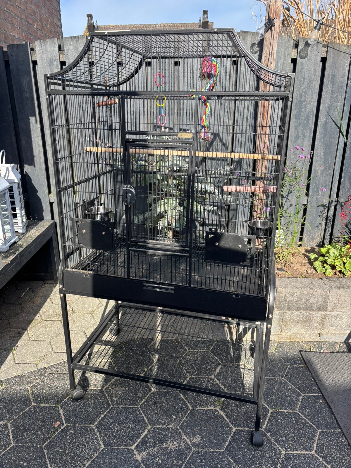 Mooie grote vogelkooi, Ophalen, Gebruikt, Metaal, Vogelkooi
