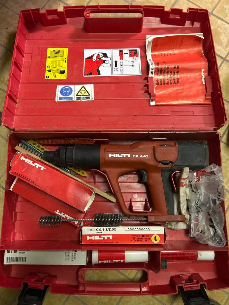 Hilti DX A 40 Schiethamer in koffer met accessoires, Ophalen, Zo goed als nieuw