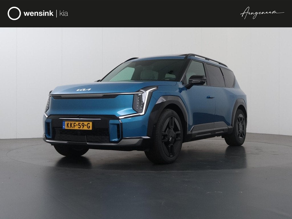Kia EV9 GT-Line AWD 99.8 kWh | Panoramaschuifdak | LED-matri, Auto's, Kia, Automaat, Blauw, Vierwielaandrijving, 505 km