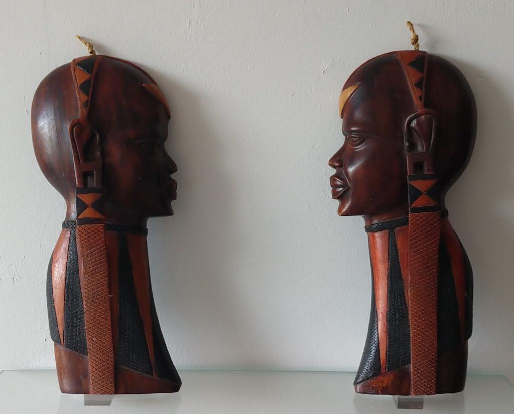 vintage afrikaanse muurkunst Tribal maskers, volgnr 39, Ophalen of Verzenden