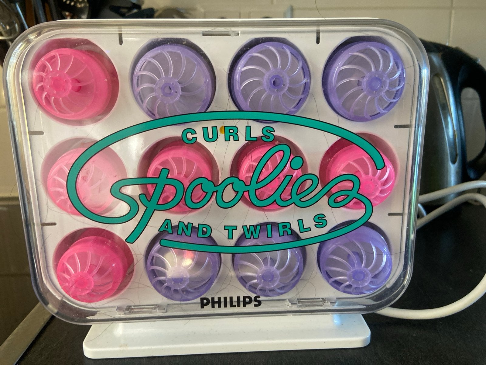 Philips Spoolies Haarstyling Set - Vintage Krulspelden, Ophalen of Verzenden, Gebruikt, Haarverzorging