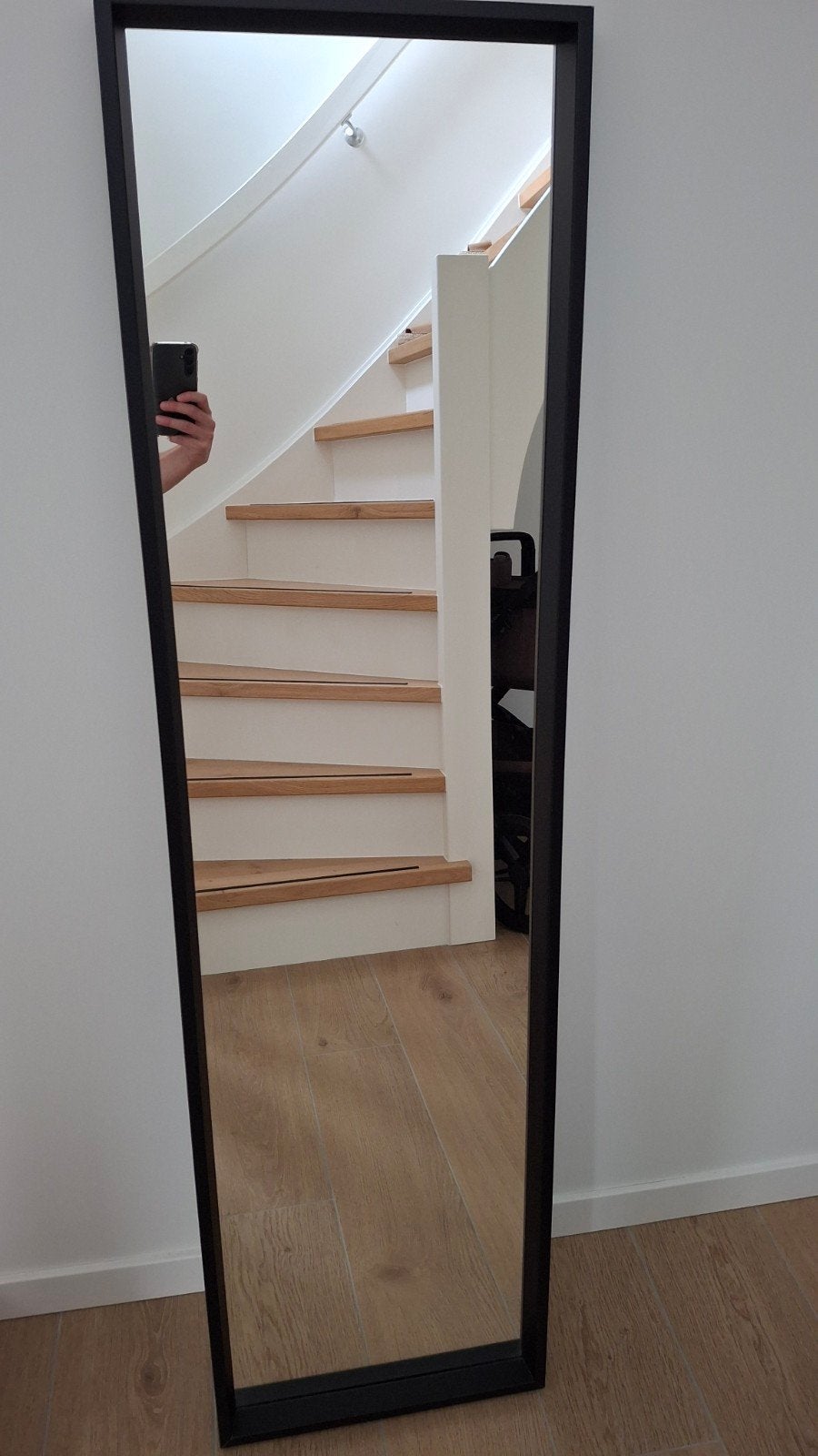 Ikea Nissedal spiegel zwart 150x40 cm, Huis en Inrichting, Woonaccessoires | Spiegels, Ophalen, Minder dan 50 cm, 100 tot 150 cm