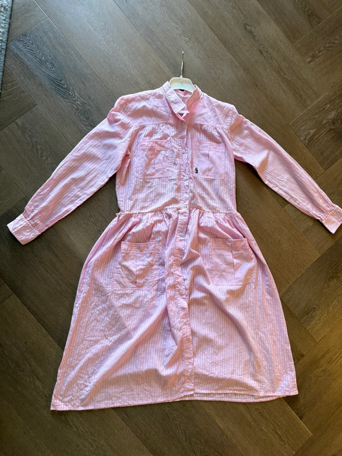 UNIEK! Vintage jaren 70 Philippe Salvet  midi-blousejurk, Kleding | Dames, Verzenden, Roze, Onder de knie