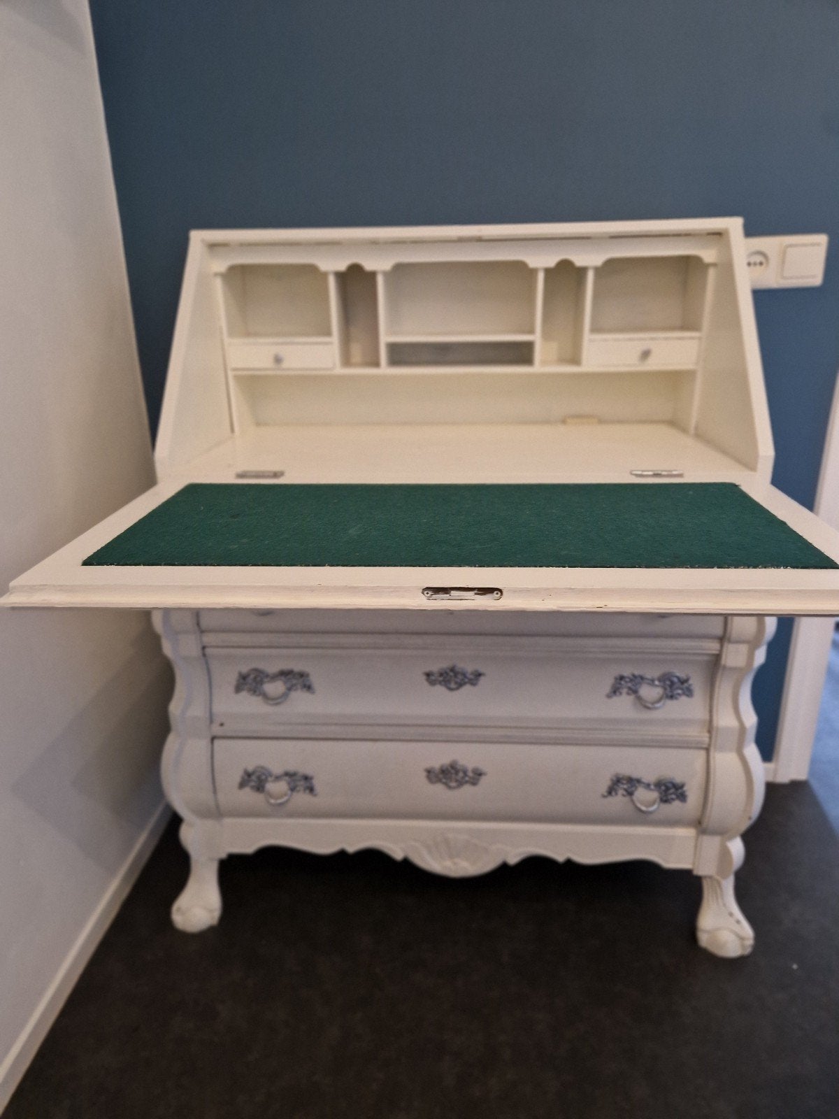 vintage wit secretaire /bureau met lades, Ophalen