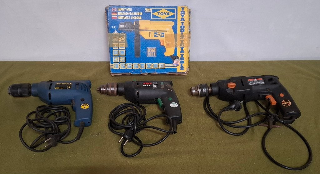 Diverse boormachines, o.a., Meister, Skil, Ophalen of Verzenden, Gebruikt, 400 tot 600 watt, Boormachine
