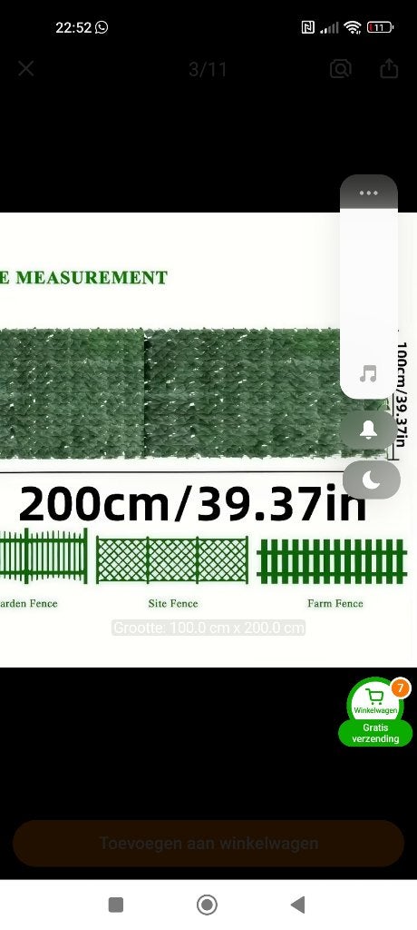 Kunstmatige Klimop, Tuin en Terras, Ophalen of Verzenden, Overige soorten, Haag, 100 tot 250 cm