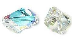Swarovski 5650 Kubistisch 12x8mm Crystal AB 10 Stuk, Ophalen of Verzenden, Nieuw, Kraal