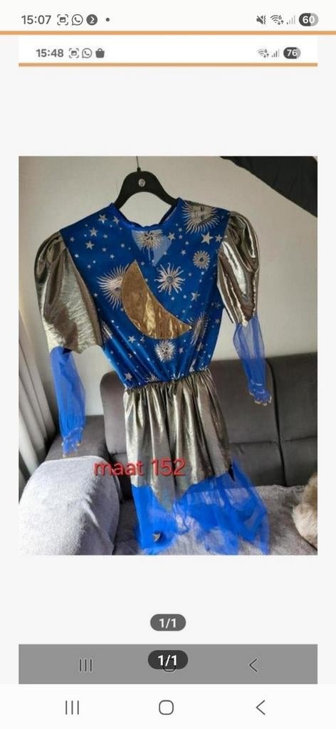Verkleedjurk €3,50, Kinderen en Baby's, Carnavalskleding en Verkleedspullen, Ophalen of Verzenden, Jongen of Meisje
