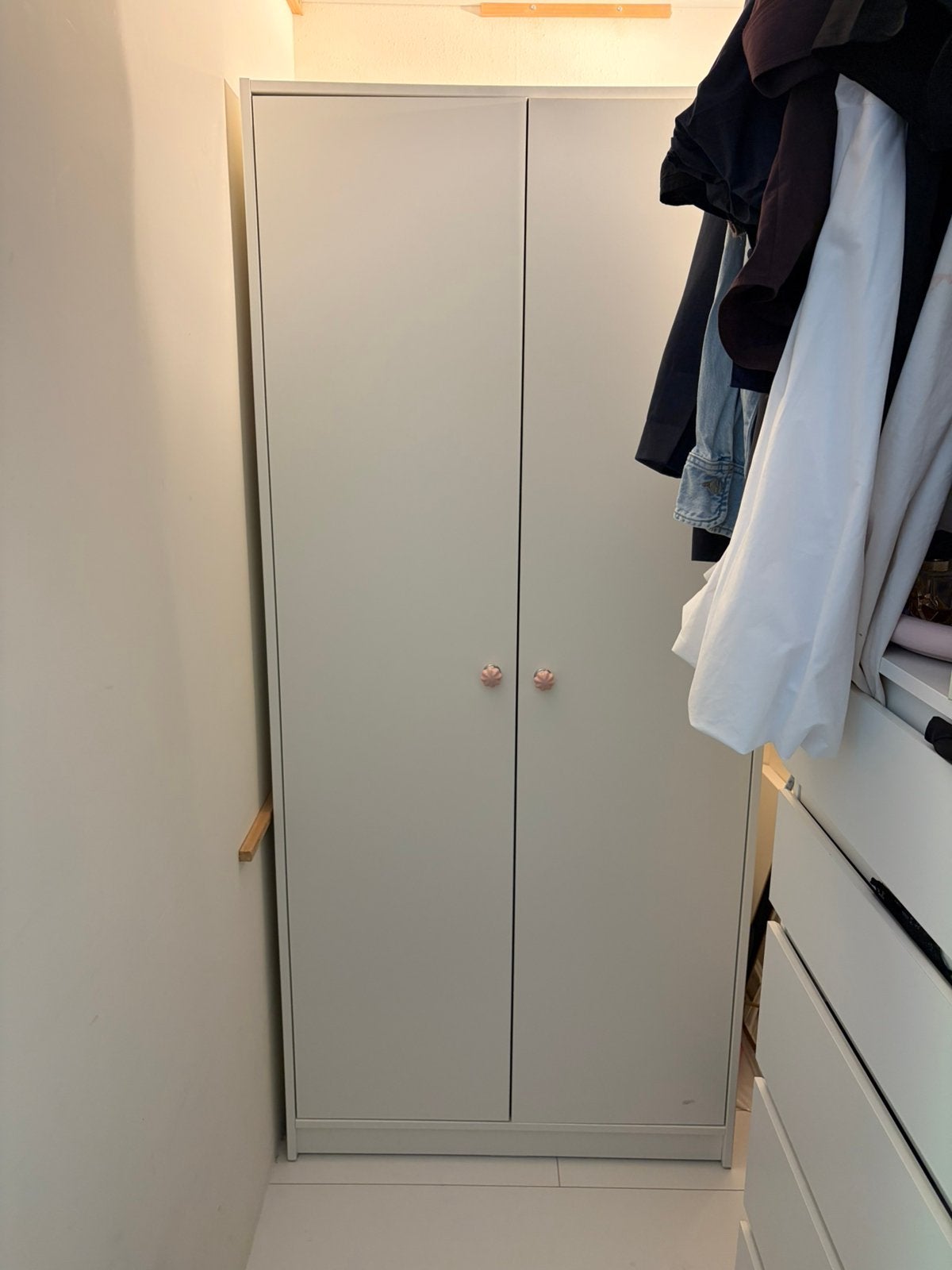 Ikea Kleppstad kledingkast wit 79x55x176, Ophalen, Gebruikt, 50 tot 100 cm, 150 tot 200 cm