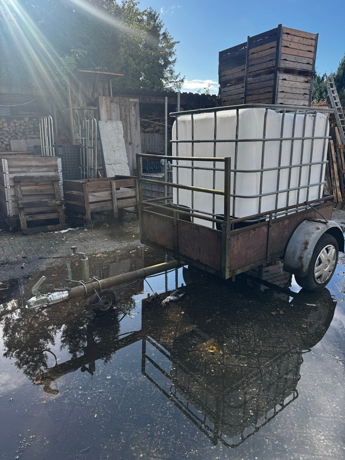 Stevige aanhanger met watertank voor transport, Dieren en Toebehoren, X, X, X