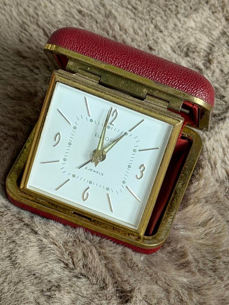 Vintage Europa Reiswekker - Compact en Stijlvol, Ophalen of Verzenden