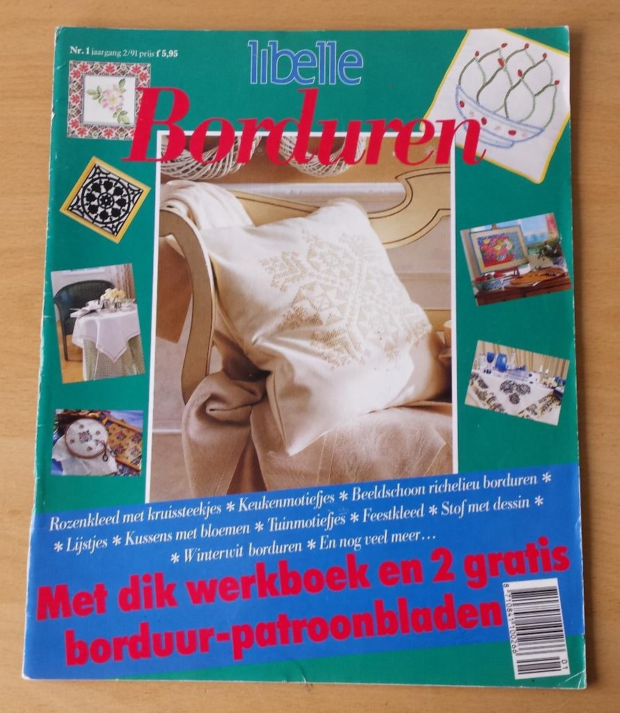 Libelle Borduren - nr.1 - 1991, Patroon, Gebruikt, Ophalen of Verzenden, Handborduren