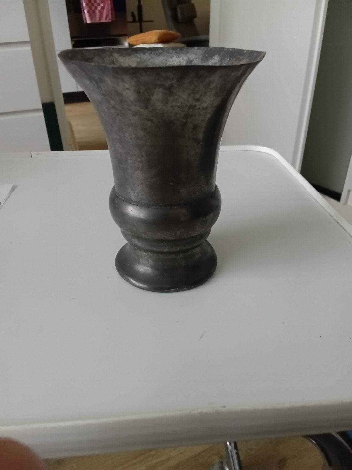 antiek Rio ,zuiver tinnen vaasje, Antiek en Kunst, Antiek | Tin, Ophalen of Verzenden