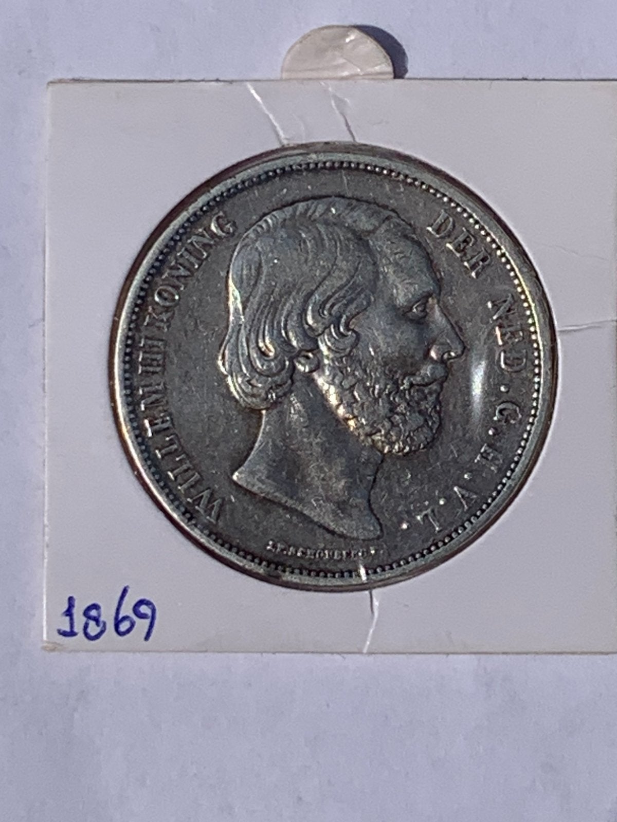Prachtige oude zilveren rijksdaalder 1869 willem 3, Ophalen of Verzenden, Koning Willem III, 2½ gulden