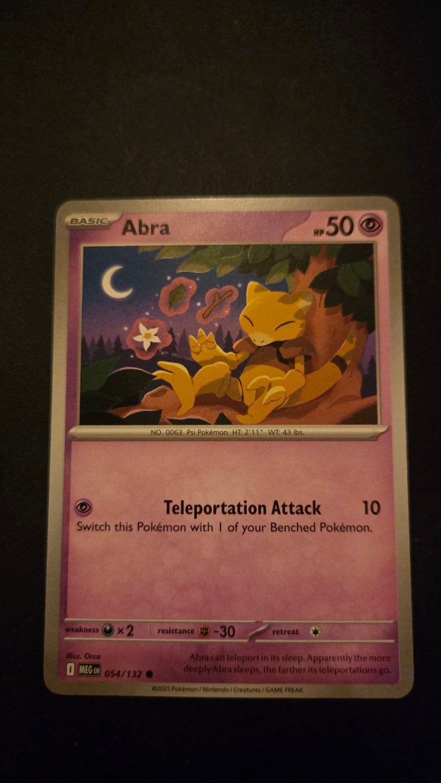 Abra 054/132 - Mega Evolution Pokémon Kaart, Verzenden, Zo goed als nieuw, Losse kaart