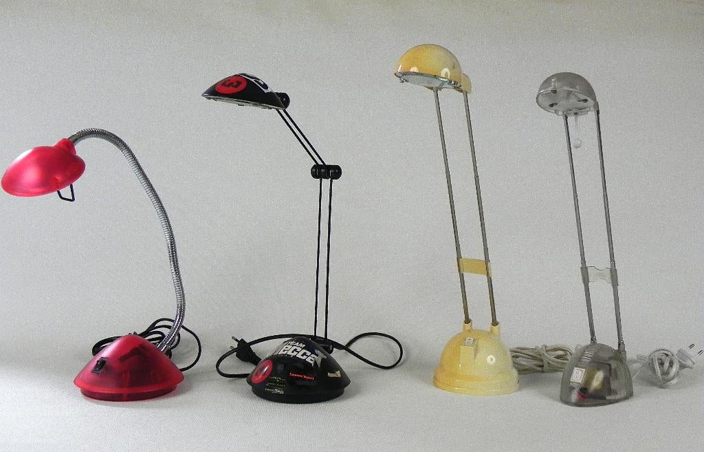 4  bureaulampen, Ophalen of Verzenden, Gebruikt, Metaal, Minder dan 50 cm
